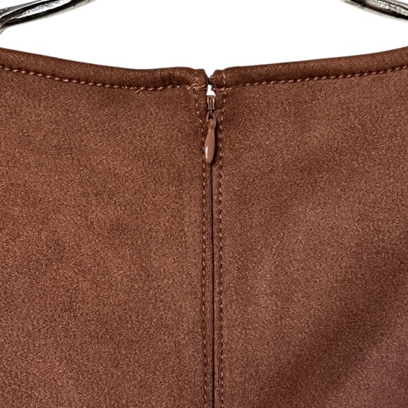 Loft Faux Suede Mini Shift Dress Size 4 - Picture 12 of 13